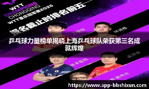 乒乓球力量榜单揭晓上海乒乓球队荣获第三名成就辉煌